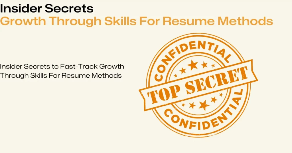 skills for resume methods