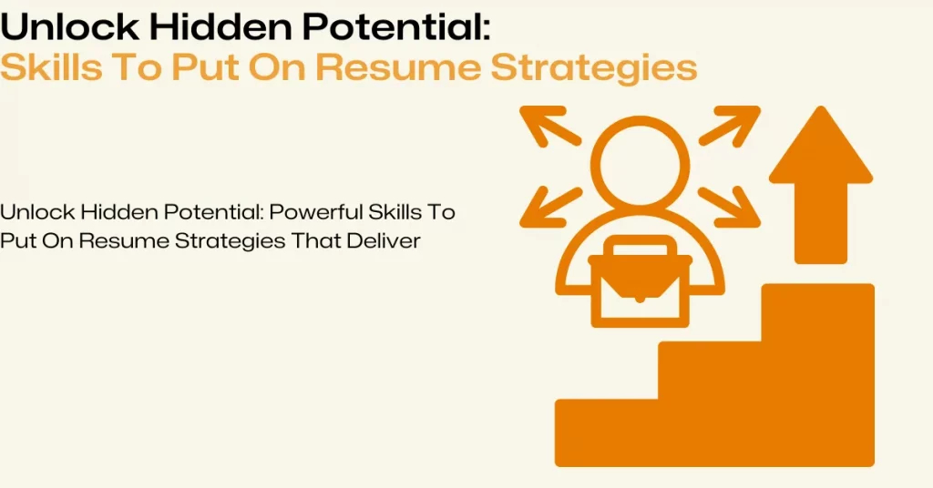 skills to put on resume strategies